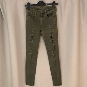 American Eagle Olive Green Jeans